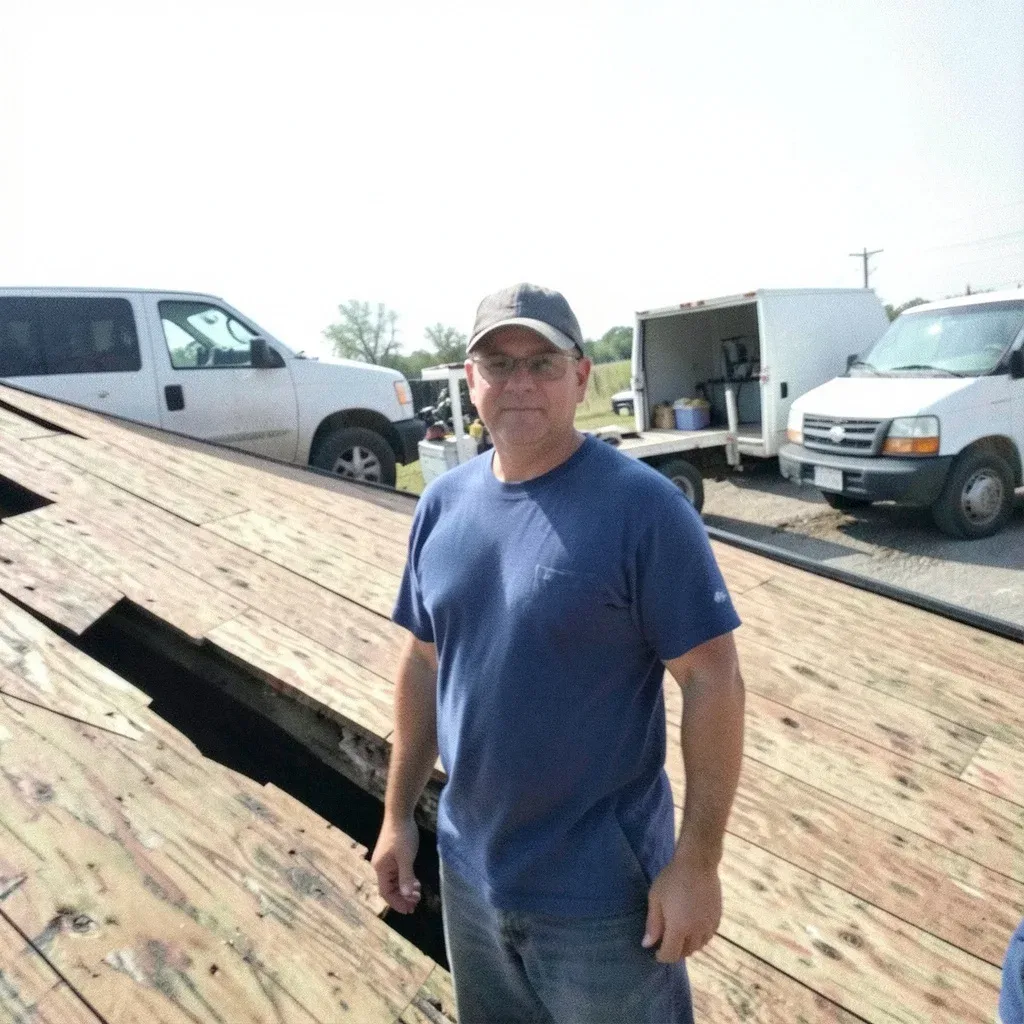 Wind-Creased and Torn Shingles roof damage in Omaha, NE